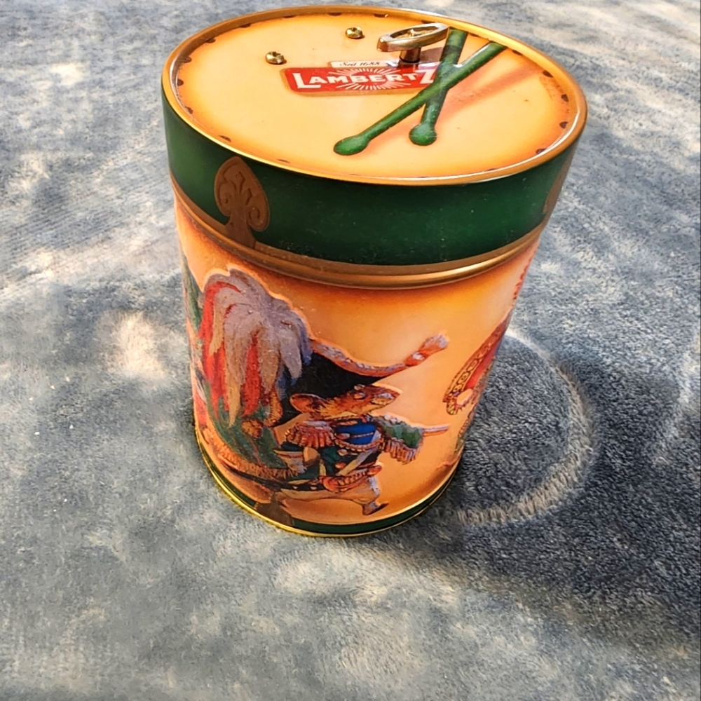 Lamberts Music Box Christmas Cookie Tin
